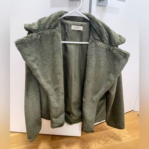 Green Faux Fur Jacket